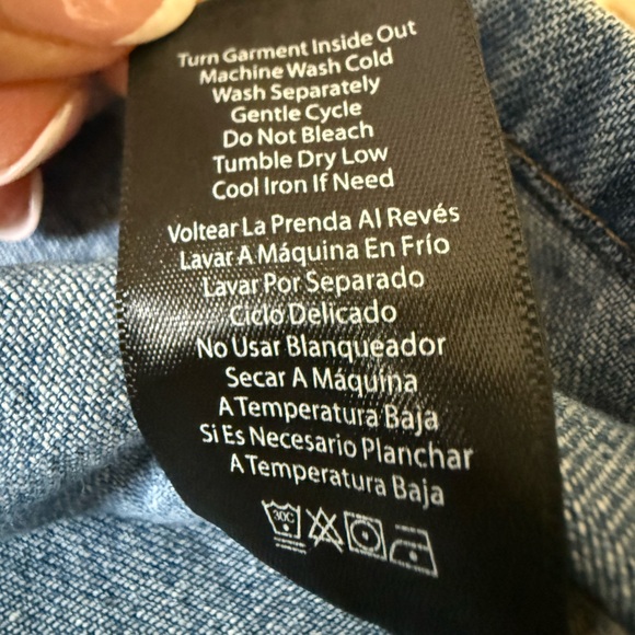 Frye - Women’s Button Down Denim Shirt Dress (EUC) Size: L - Picture 11 of 12